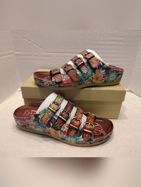 L'Artiste By Spring Dandi-BRM Floral Sandals # 10.5-+- 11 US Size